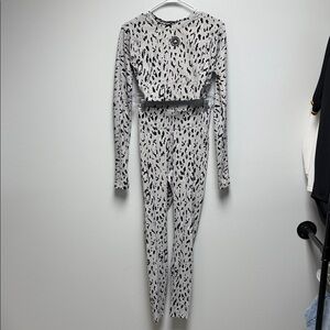 Adidas Stella McCartney Leopard Print Active wear top and leggings